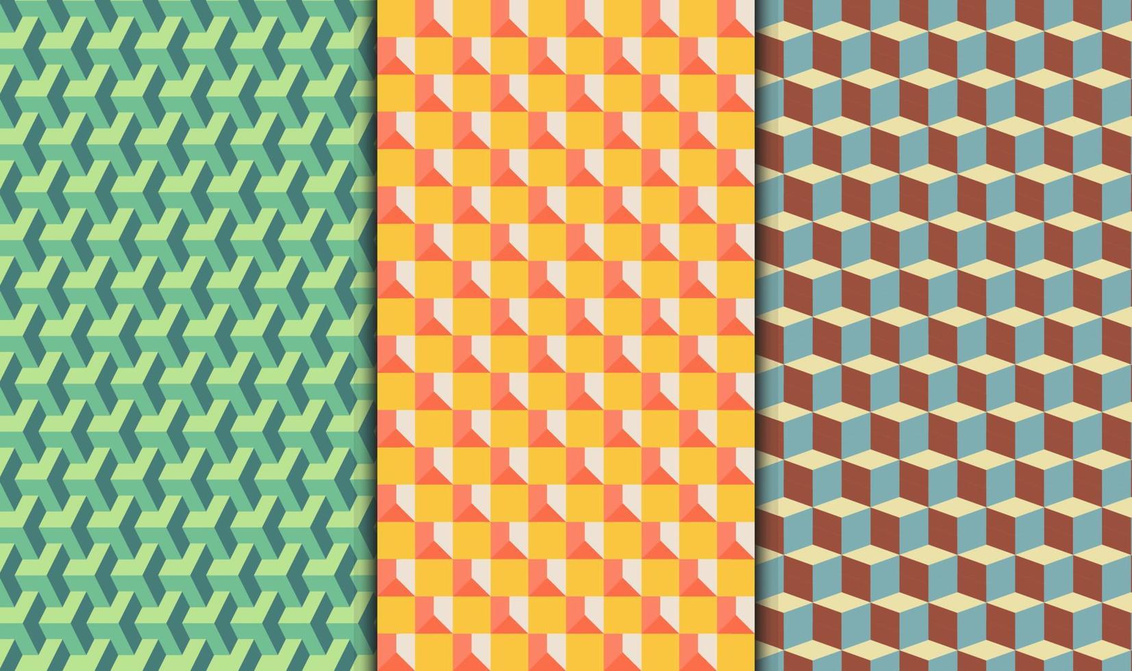 Pattern geometric backgrounds collection Vector