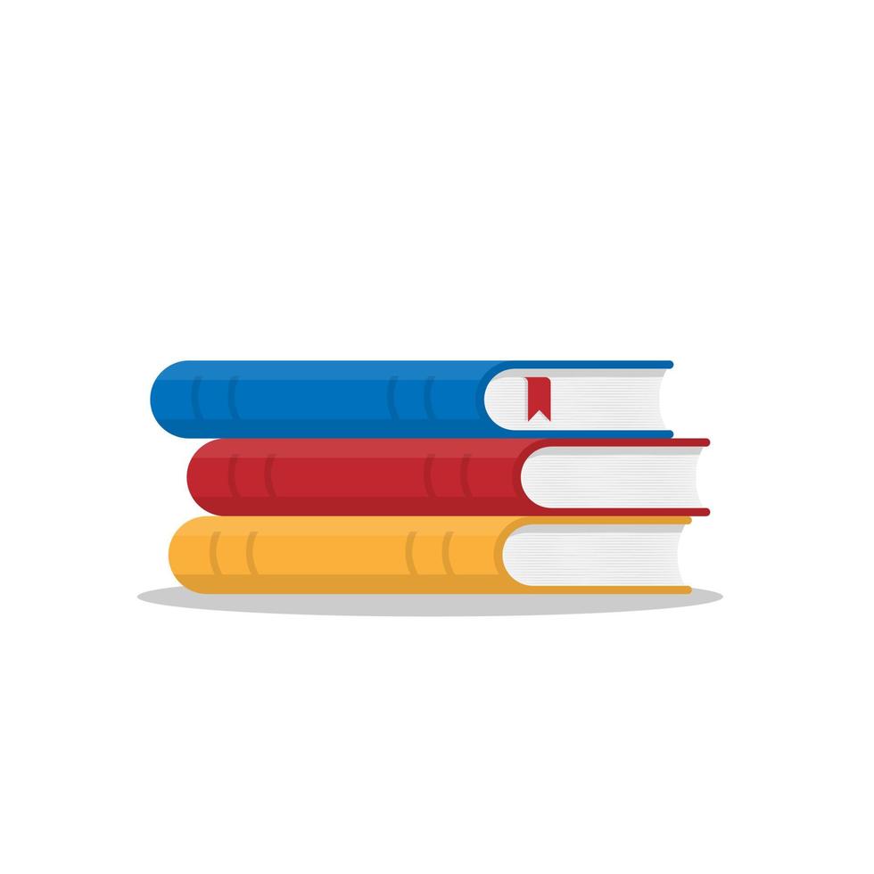 Stack of books isolated on a white background. vector
