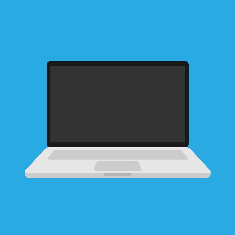 laptop flat design vector