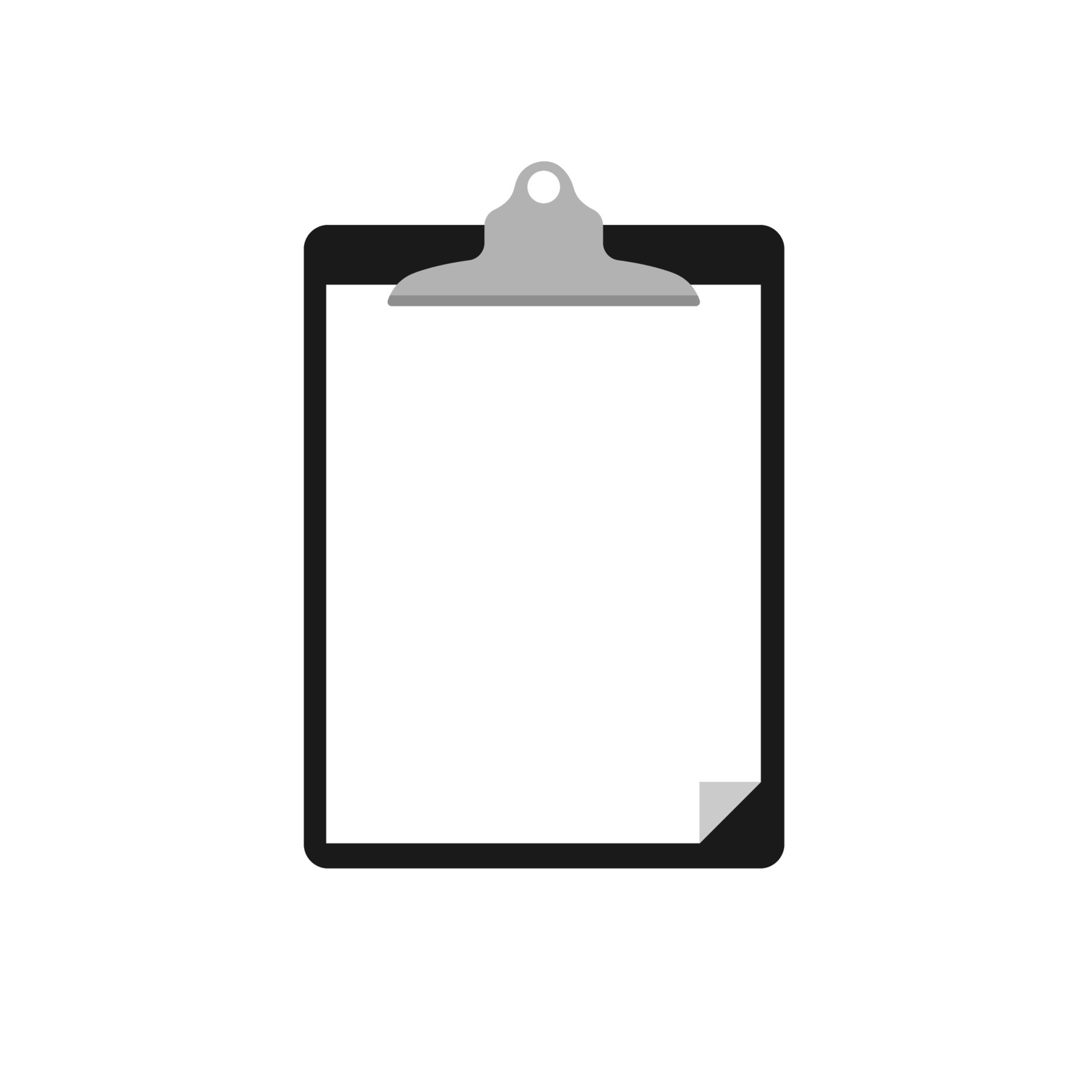 Clipboard vector template. Paper sheet with bent corner. 7749677 Vector Clipboard vector template. Paper sheet with bent corner. 7749677 Vector