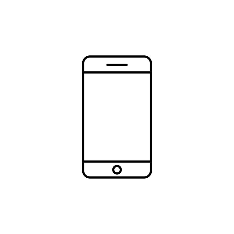 mobile phone icon in linear style. vector