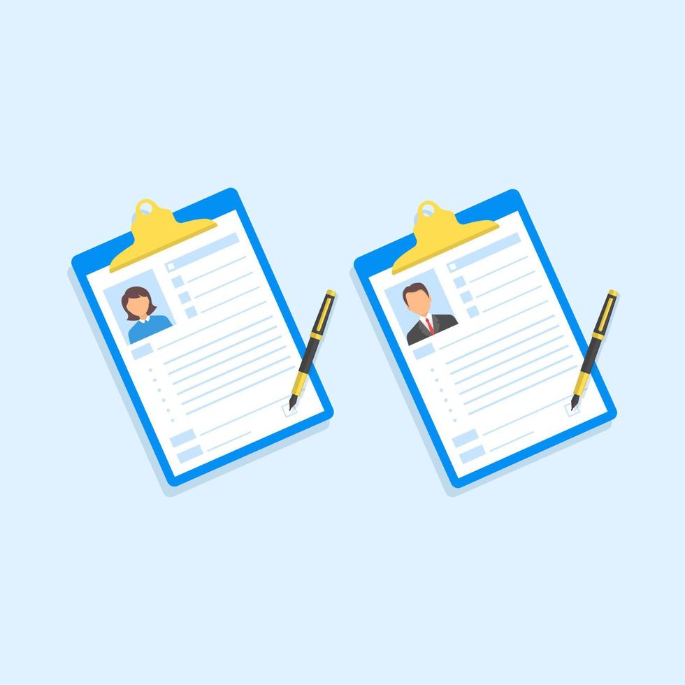 Document,Profile, design concept, flat cartoon style of user or profile. vector