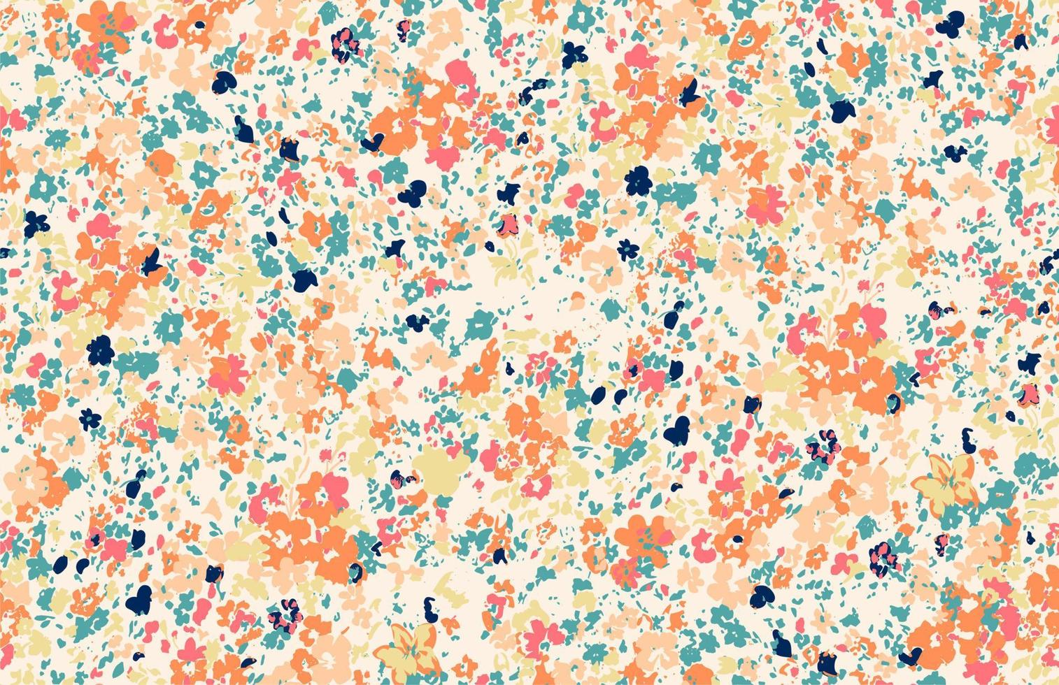 patrón de libertad floral. fondo vegetal para moda, tapices, estampados. diseño floral moderno perfecto para la moda y la decoración vector