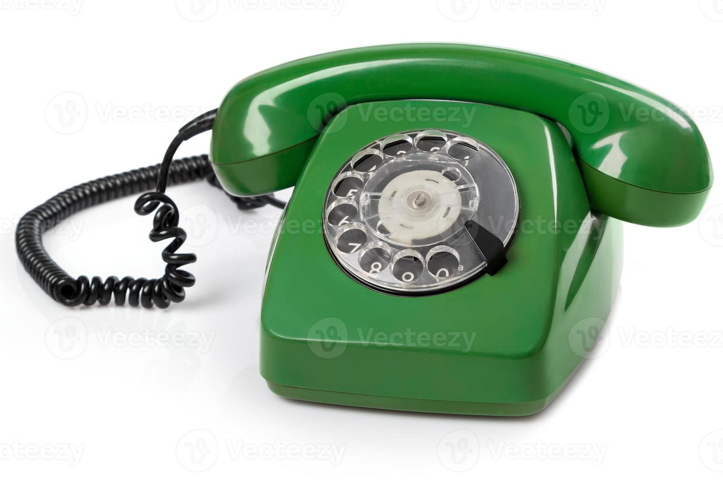 Green retro telephone photo