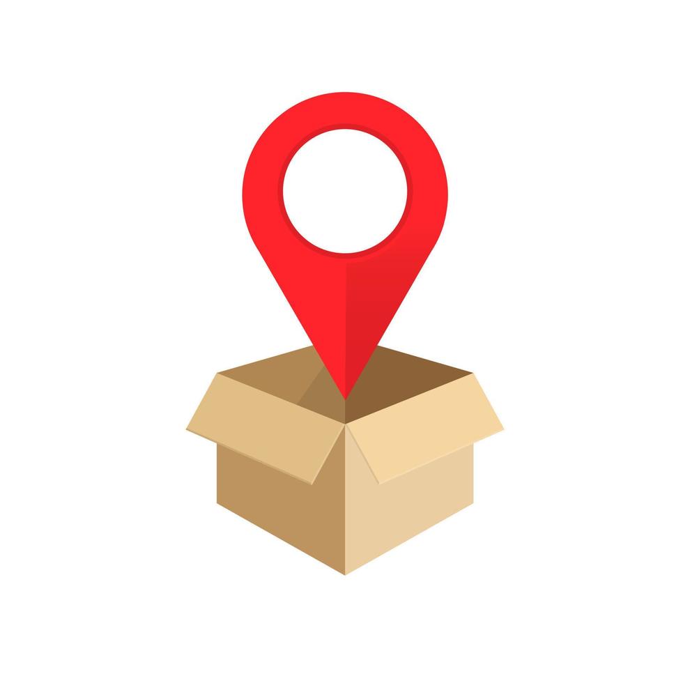 pin map icon.parcel location icon. vector