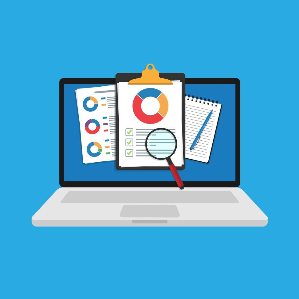 Audits research icon vectors