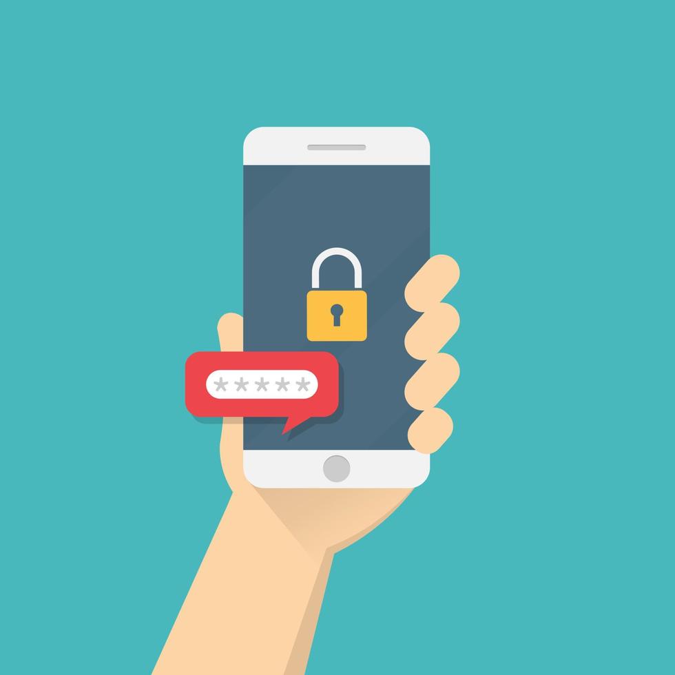 Notification of chat messages on a smartphone. vector