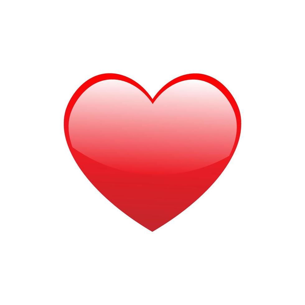 red heart flat icon vector
