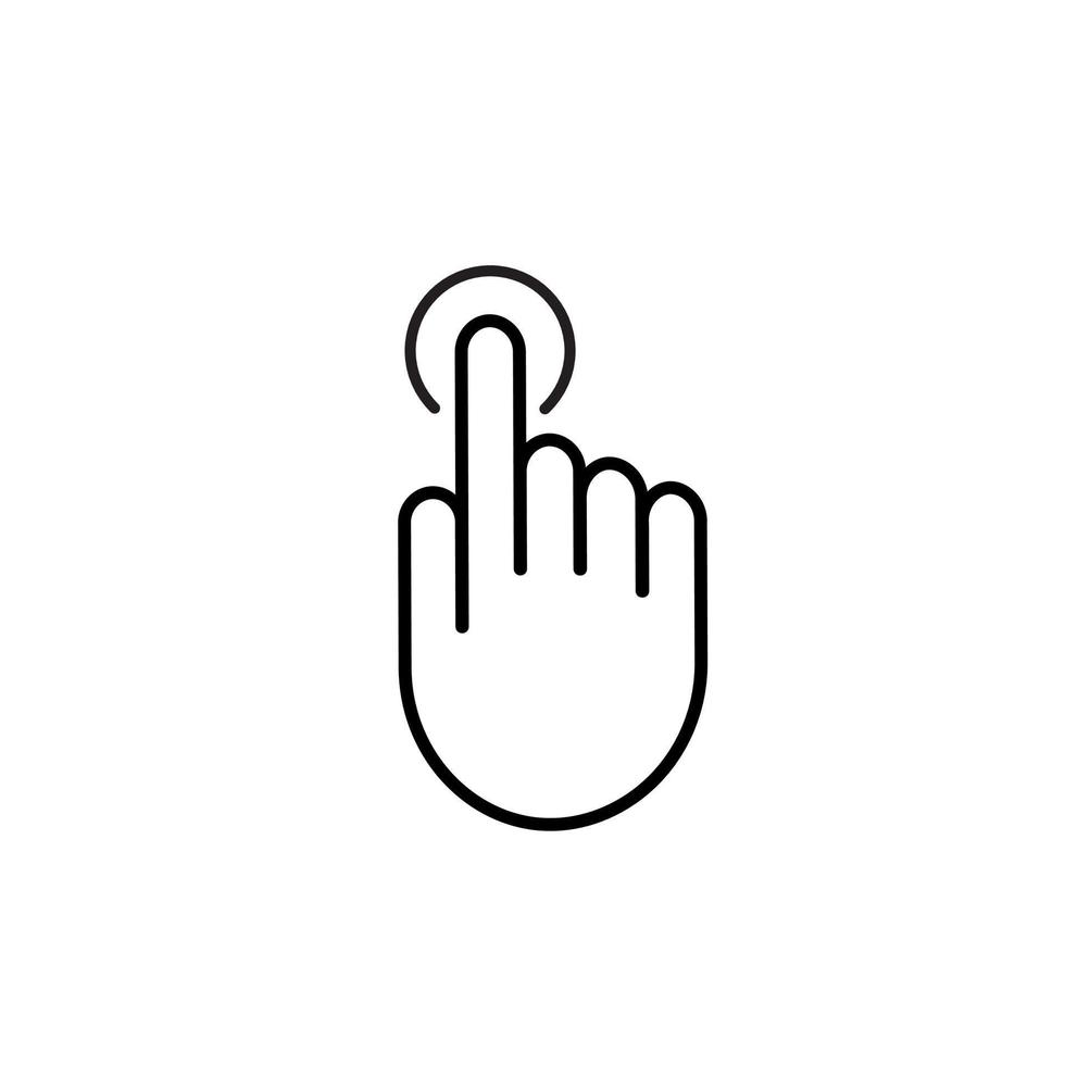 Clicking finger icon vector