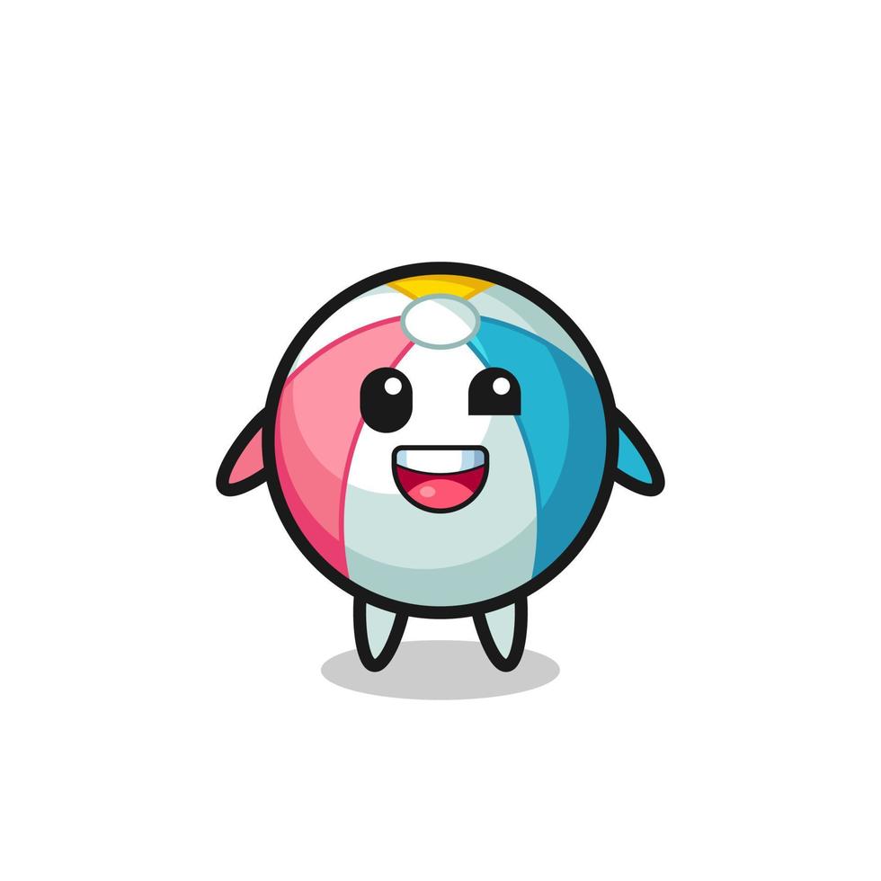 illustration of an beach ball character with awkward poses vector