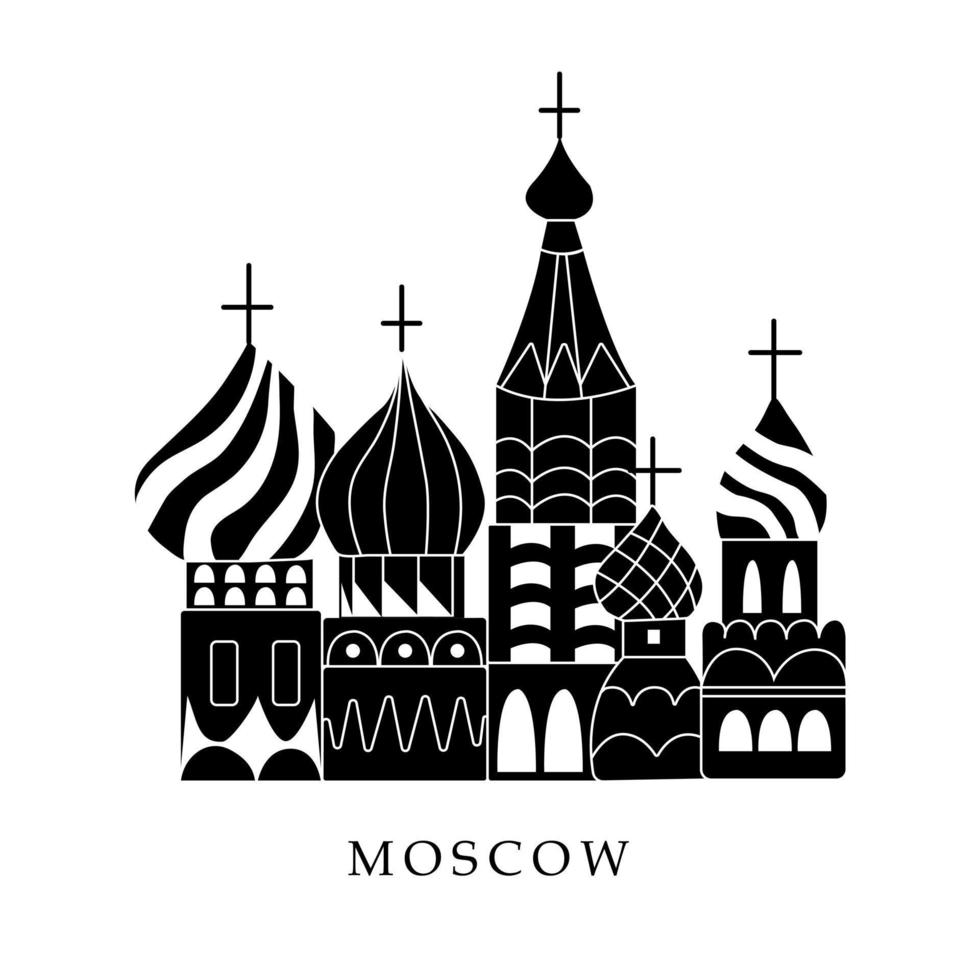 European capitals, Moscow city vector