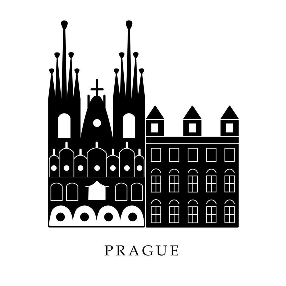 European capitals, Prague city vector
