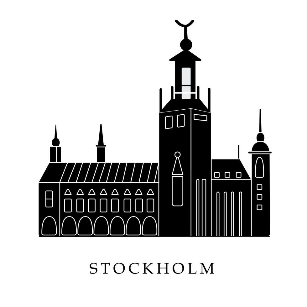 European capitals, Stockholm city vector