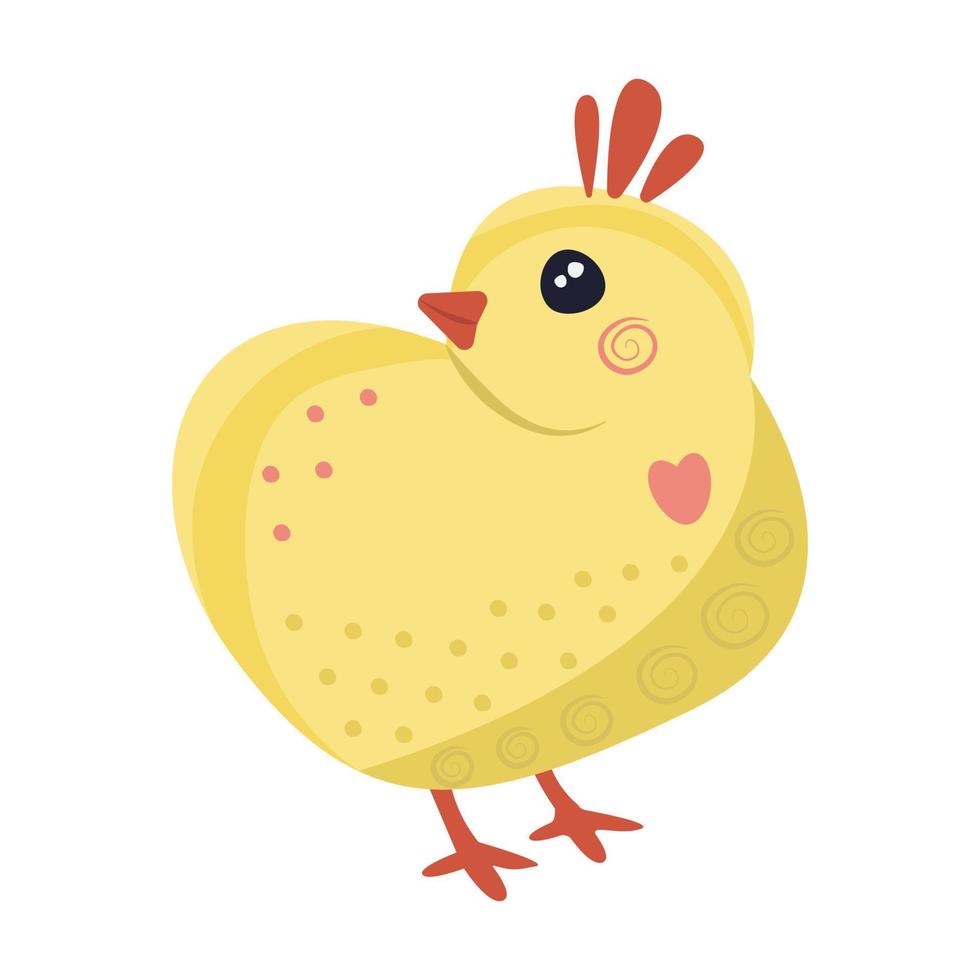 Cute chick, colorful illustration vector