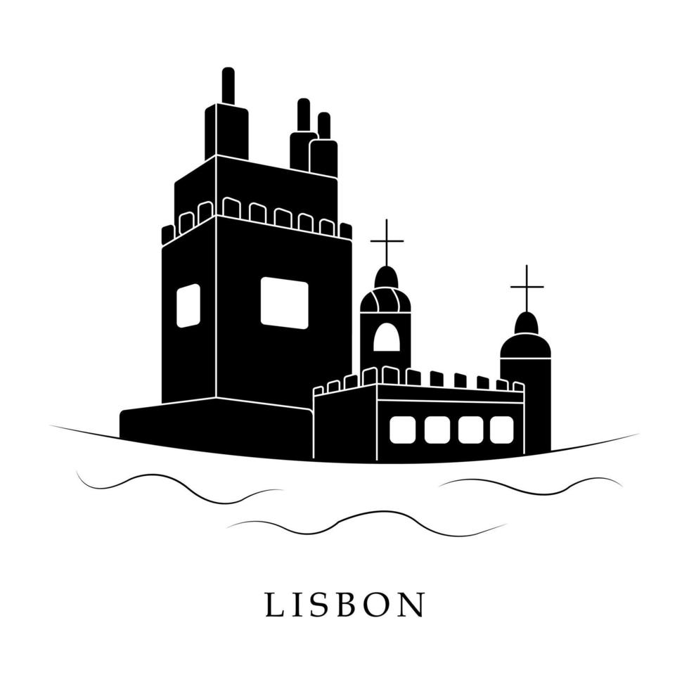 European capitals, Lisbon city vector