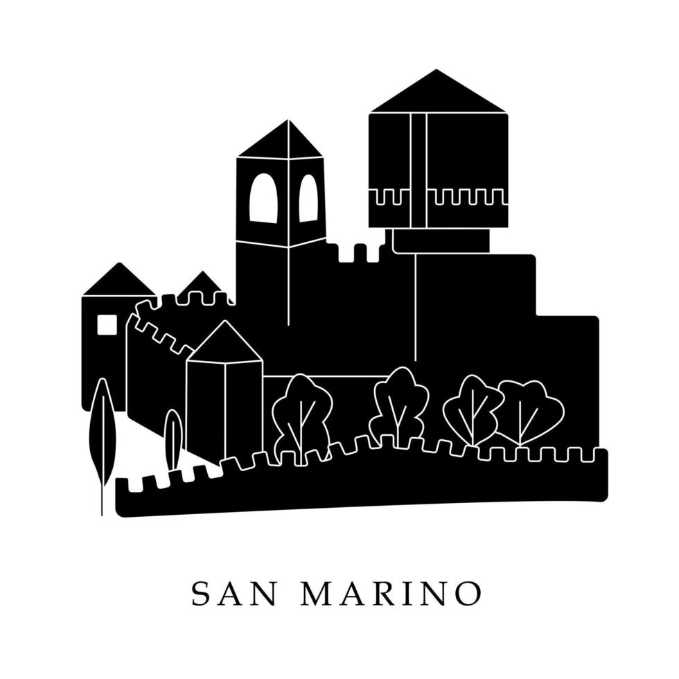 European capitals, San Marino vector