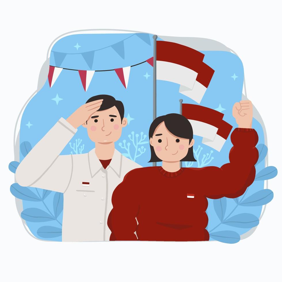 Indonesia Independence Day Concept vector