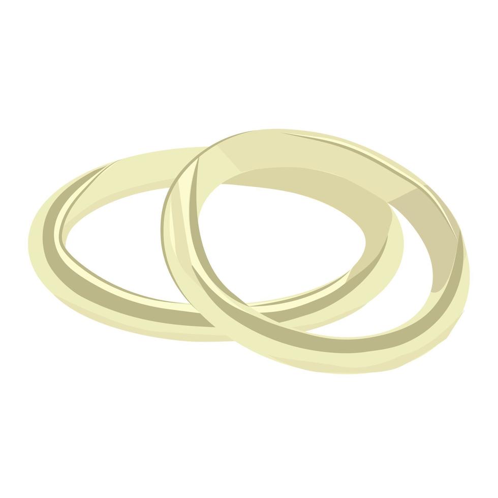 Two wedding rings vector