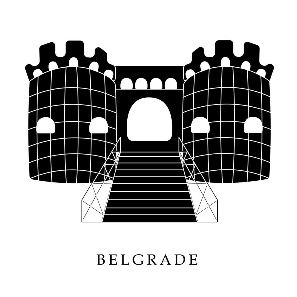 European capitals, Belgrade city vector