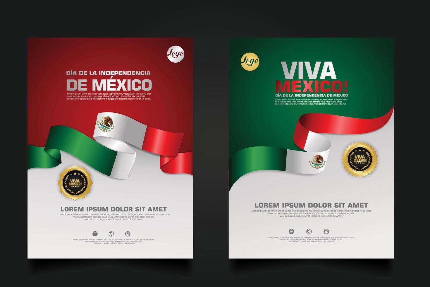 plantilla de fondo del feliz día de la independencia de méxico. vector