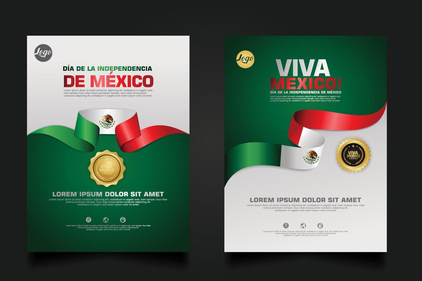 plantilla de fondo del feliz día de la independencia de méxico. vector