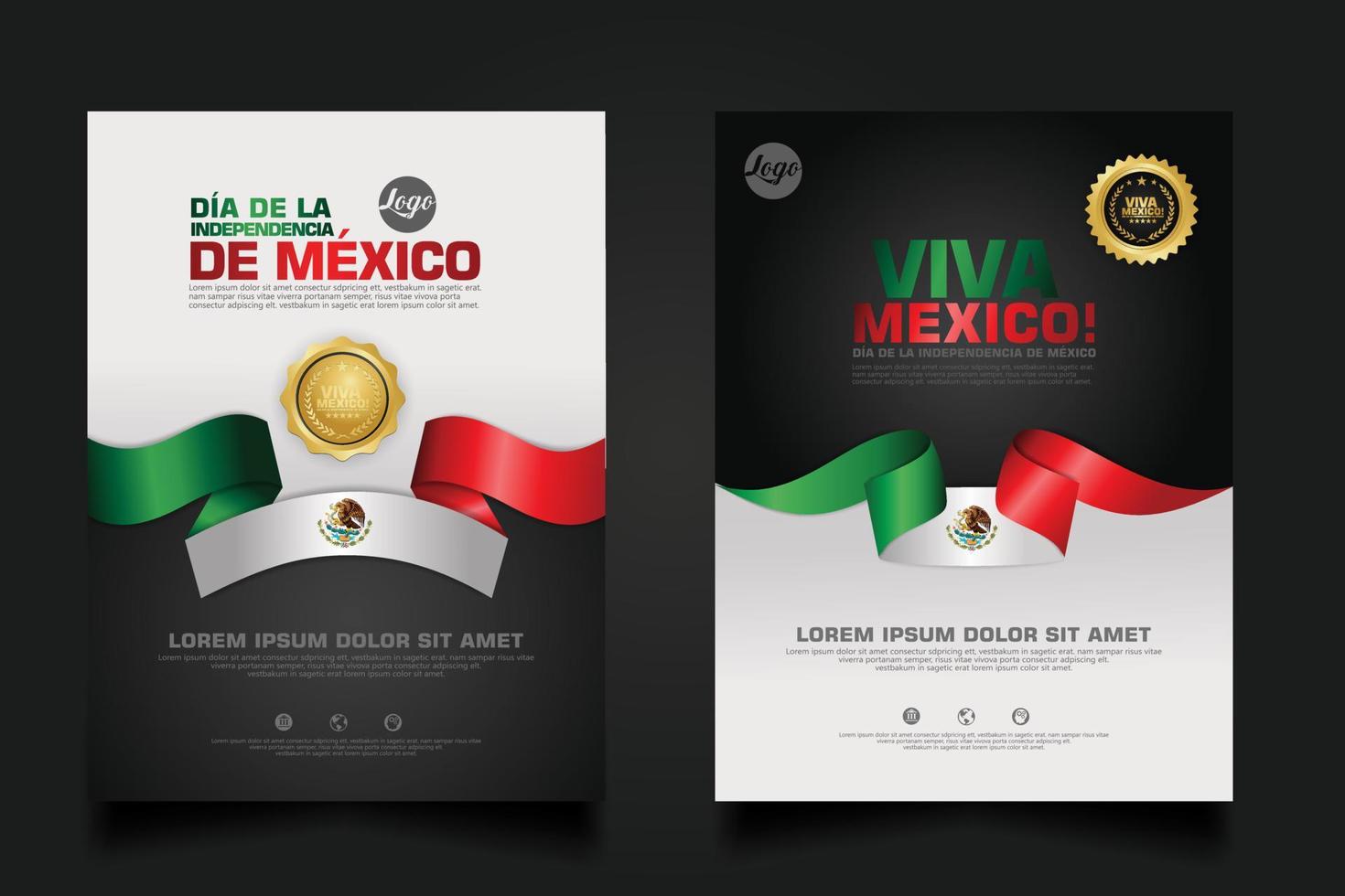 Mexico happy Independence Day background template. vector