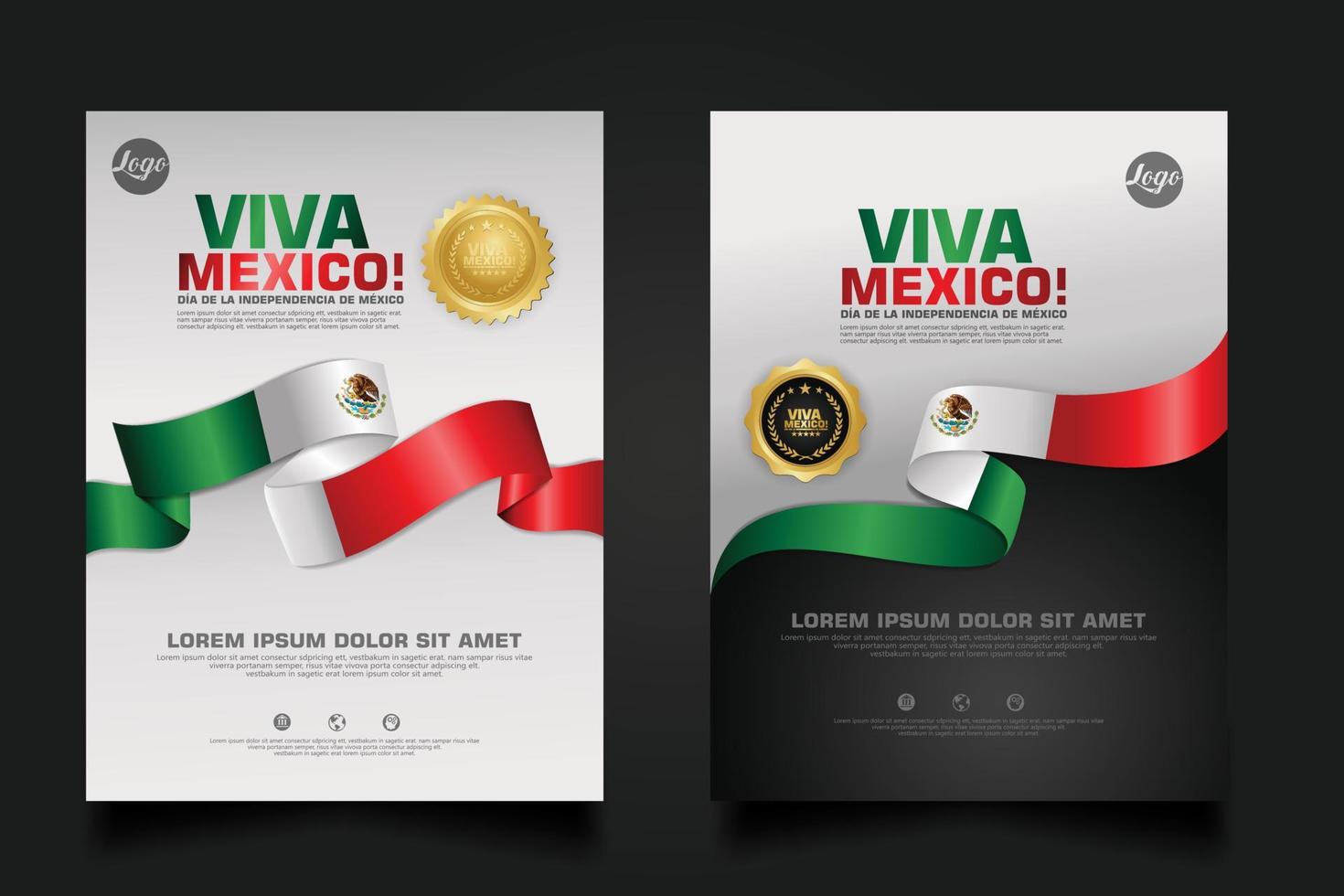 Mexico happy Independence Day background template. vector