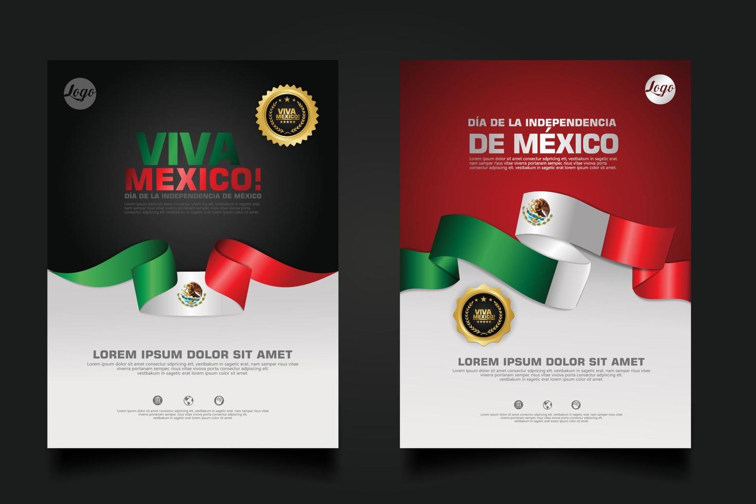 Mexico happy Independence Day background template. vector