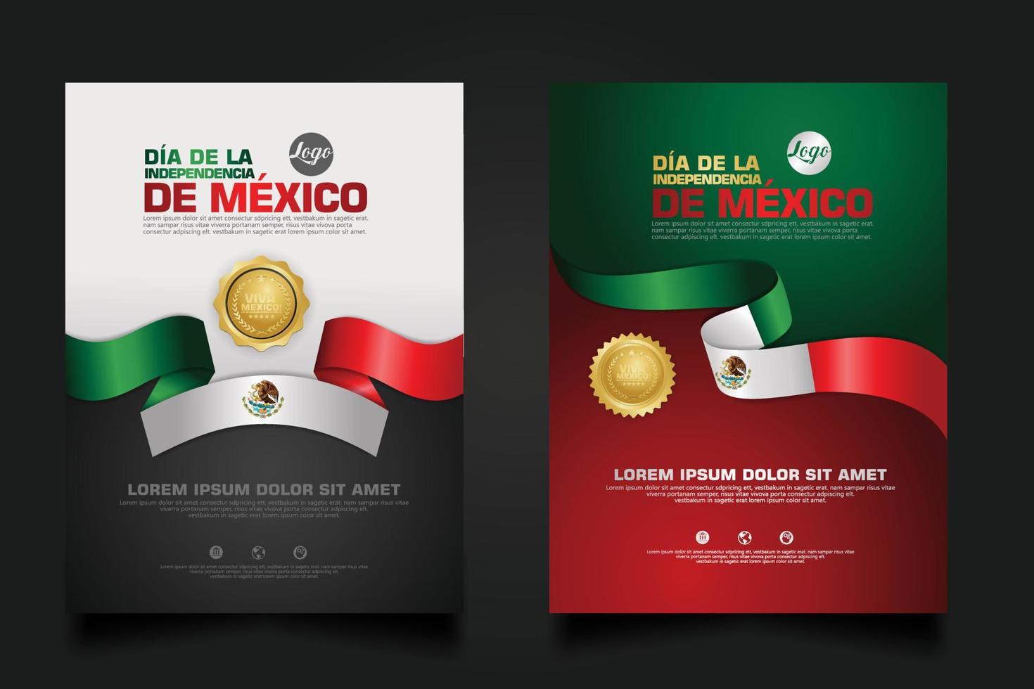 plantilla de fondo del feliz día de la independencia de méxico. vector