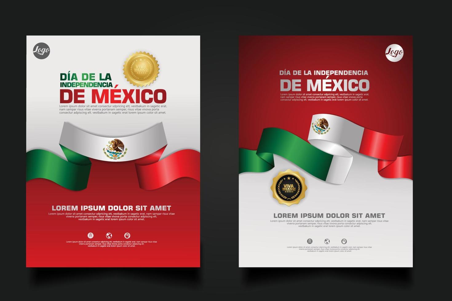 Mexico happy Independence Day background template. vector