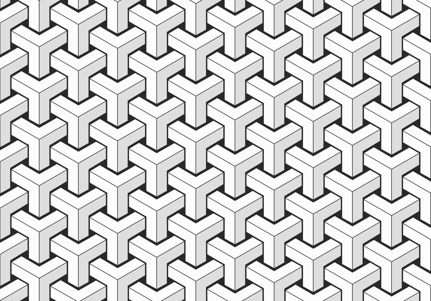 Abstract isometric Y cubes shape seamless pattern with black and white color background. 7751450 Vector Art at Vecteezy