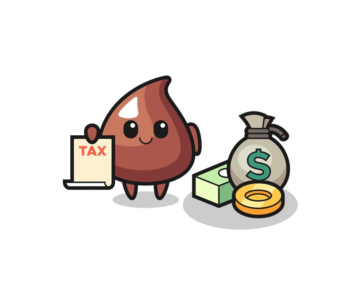 Character cartoon of choco chip as a accountant vector