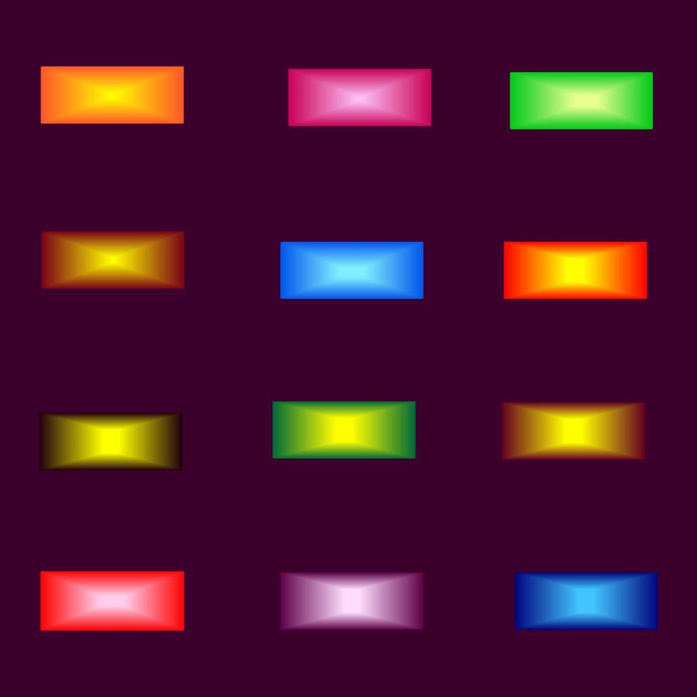conjunto de iconos pulsadores haga clic en descargar ilustración de vector de fondo abstracto