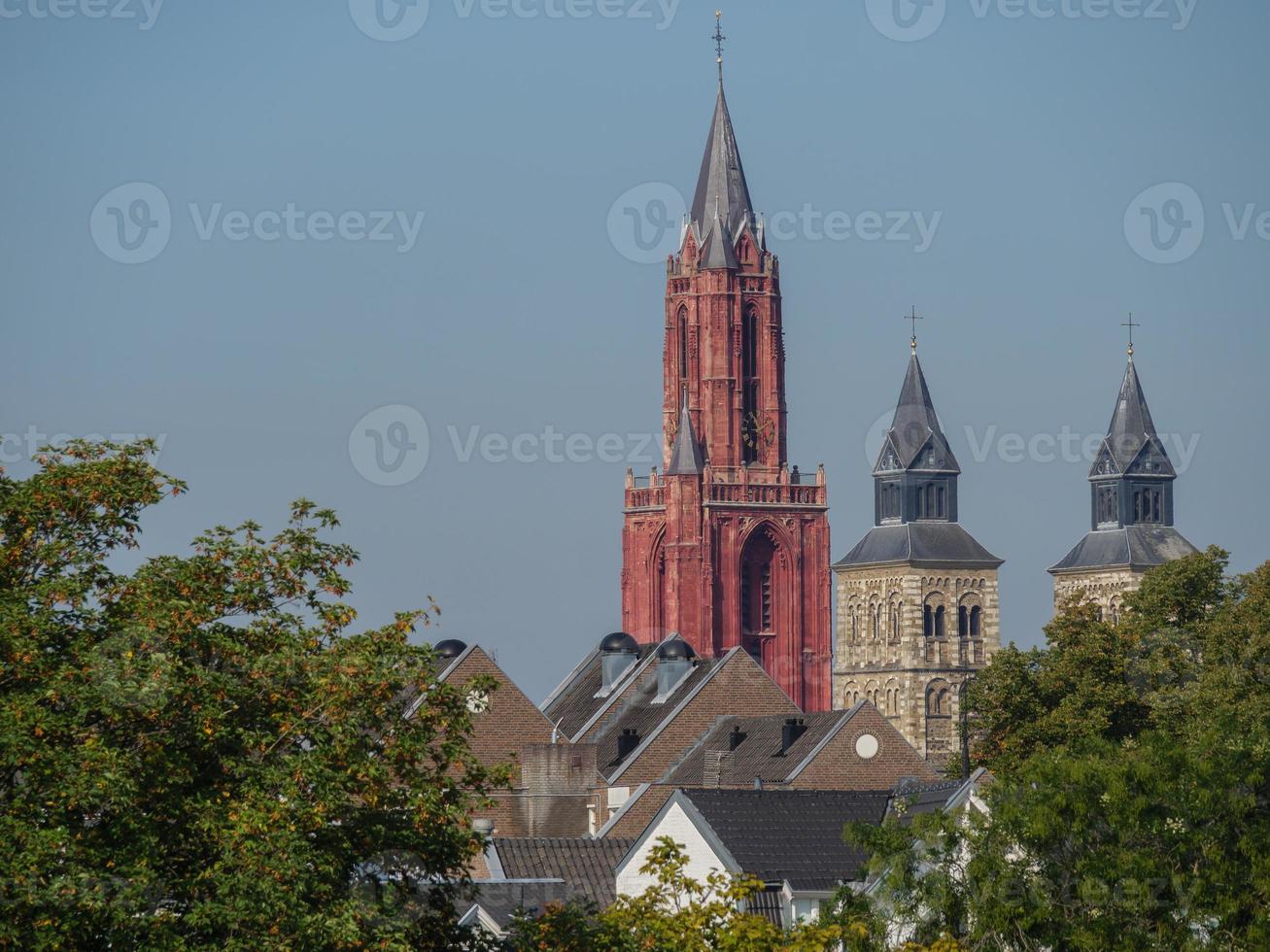 The city of Maastricht at the river Maas in the netherlands photo