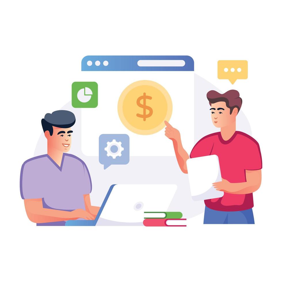 An illustrative vector of financial infographics
