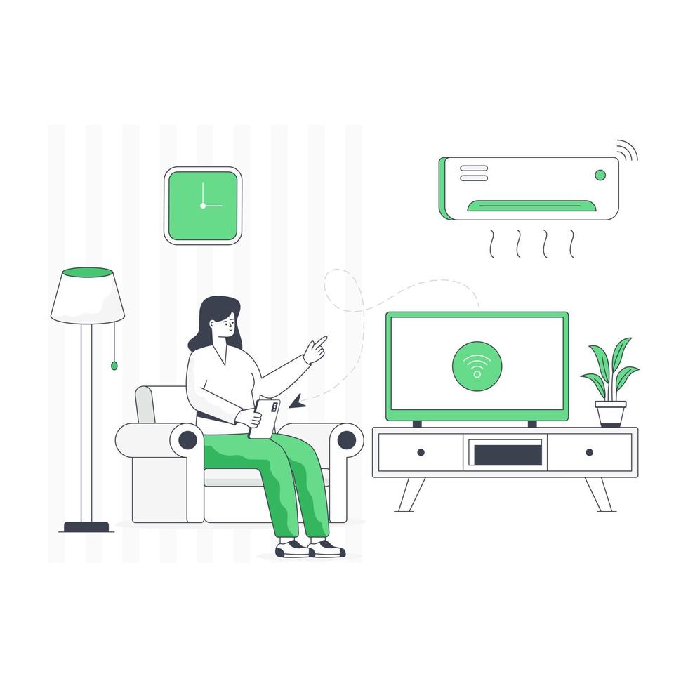 Visually appealing flat illustration of smart appliances vector