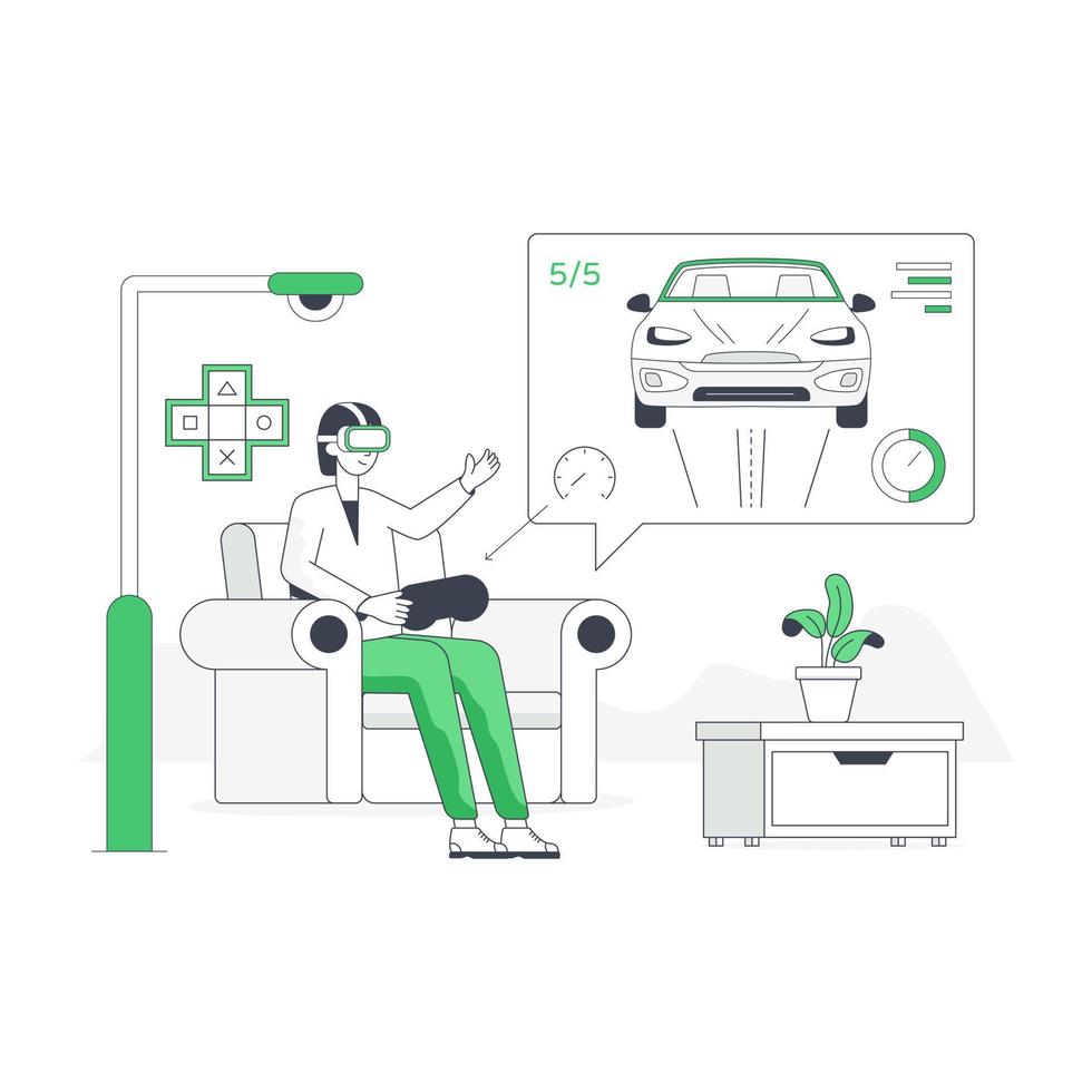 A well-designed flat illustration of smart transport vector