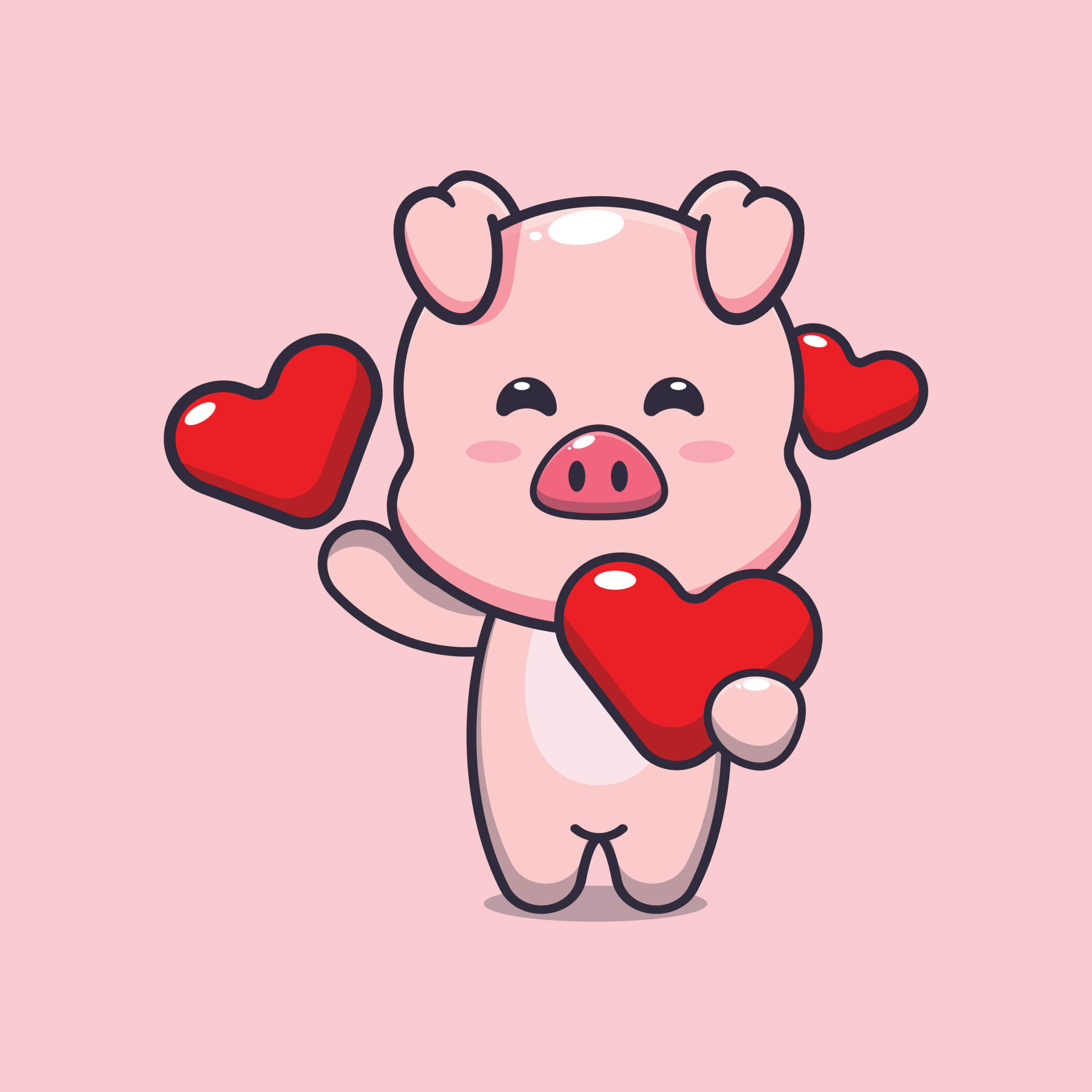 cute pig cartoon character holding love heart in valentines day 7752195 Vector Art at Vecteezy cute pig cartoon character holding love heart in valentines day 7752195 Vector Art at Vecteezy