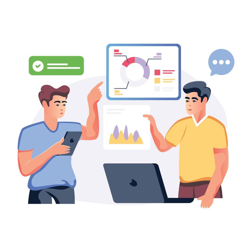 Trendy flat illustration of financial planning vector
