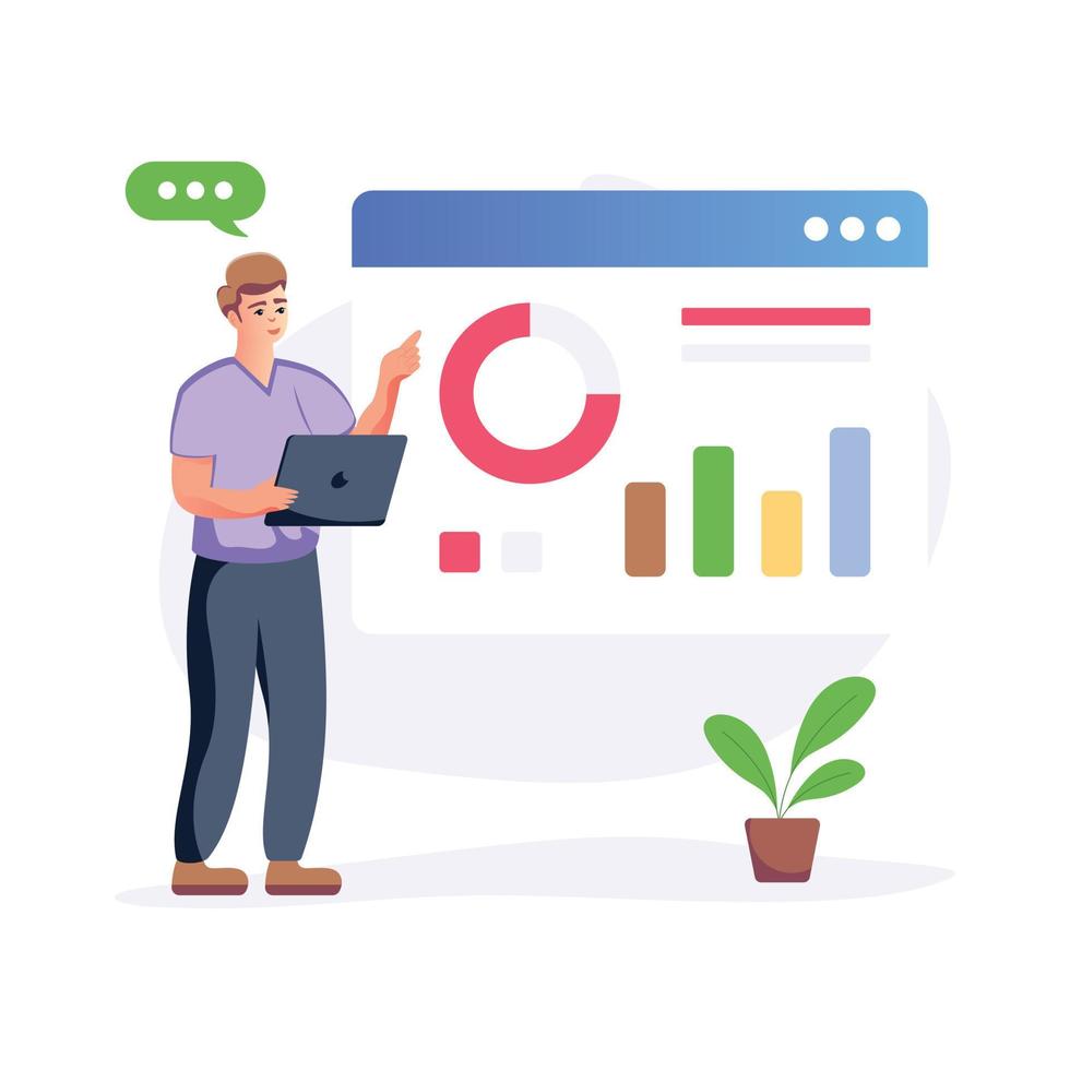 An illustrative vector of financial infographics