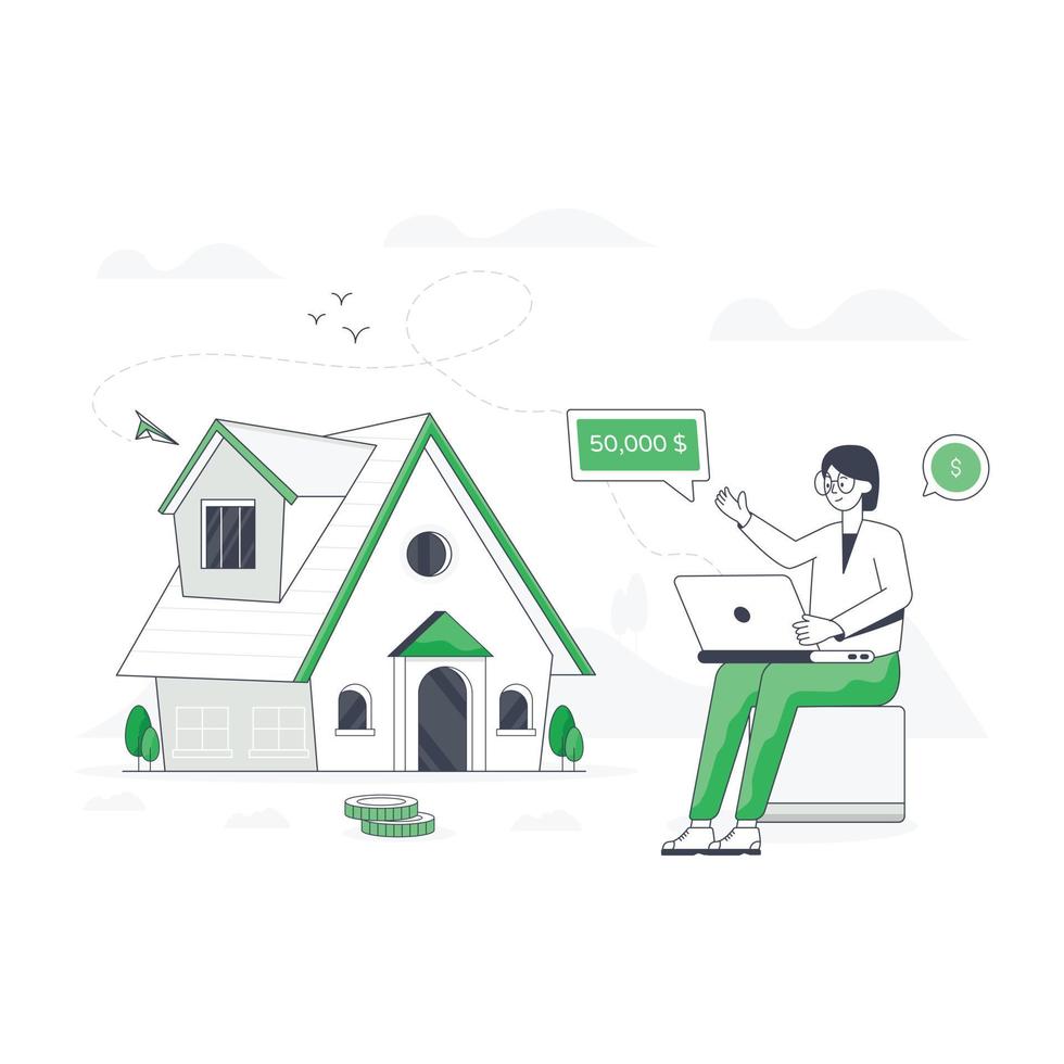 A flat illustrative vector of mortgage