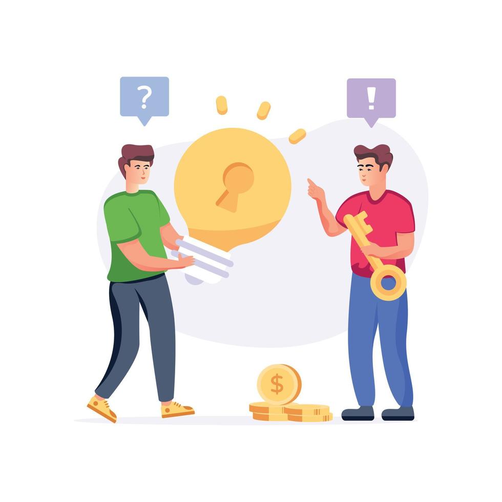 Trendy flat vector of  business idea
