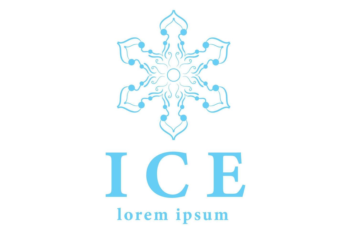 diseño de icono de logotipo de hielo de cristal vector