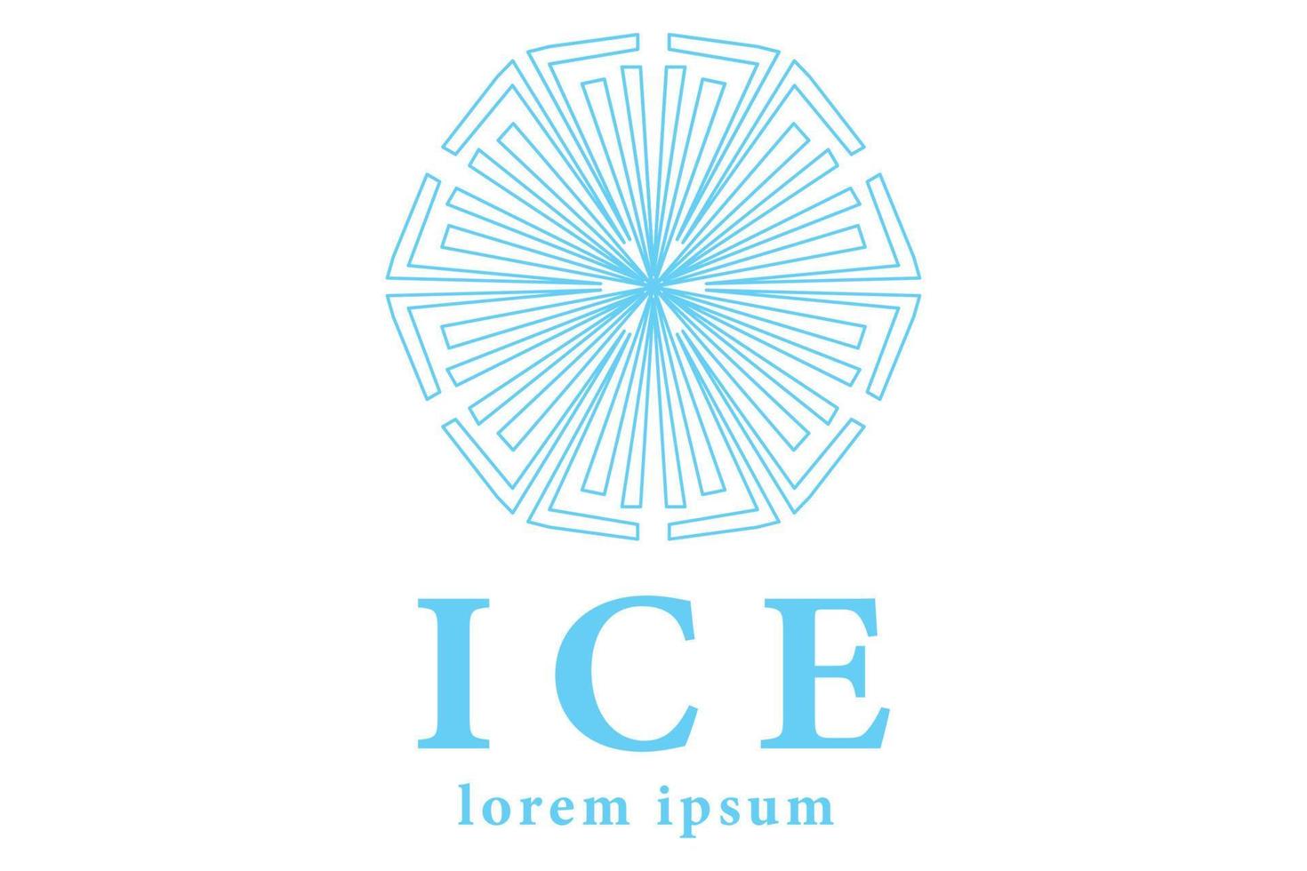 diseño de icono de logotipo de hielo de cristal vector