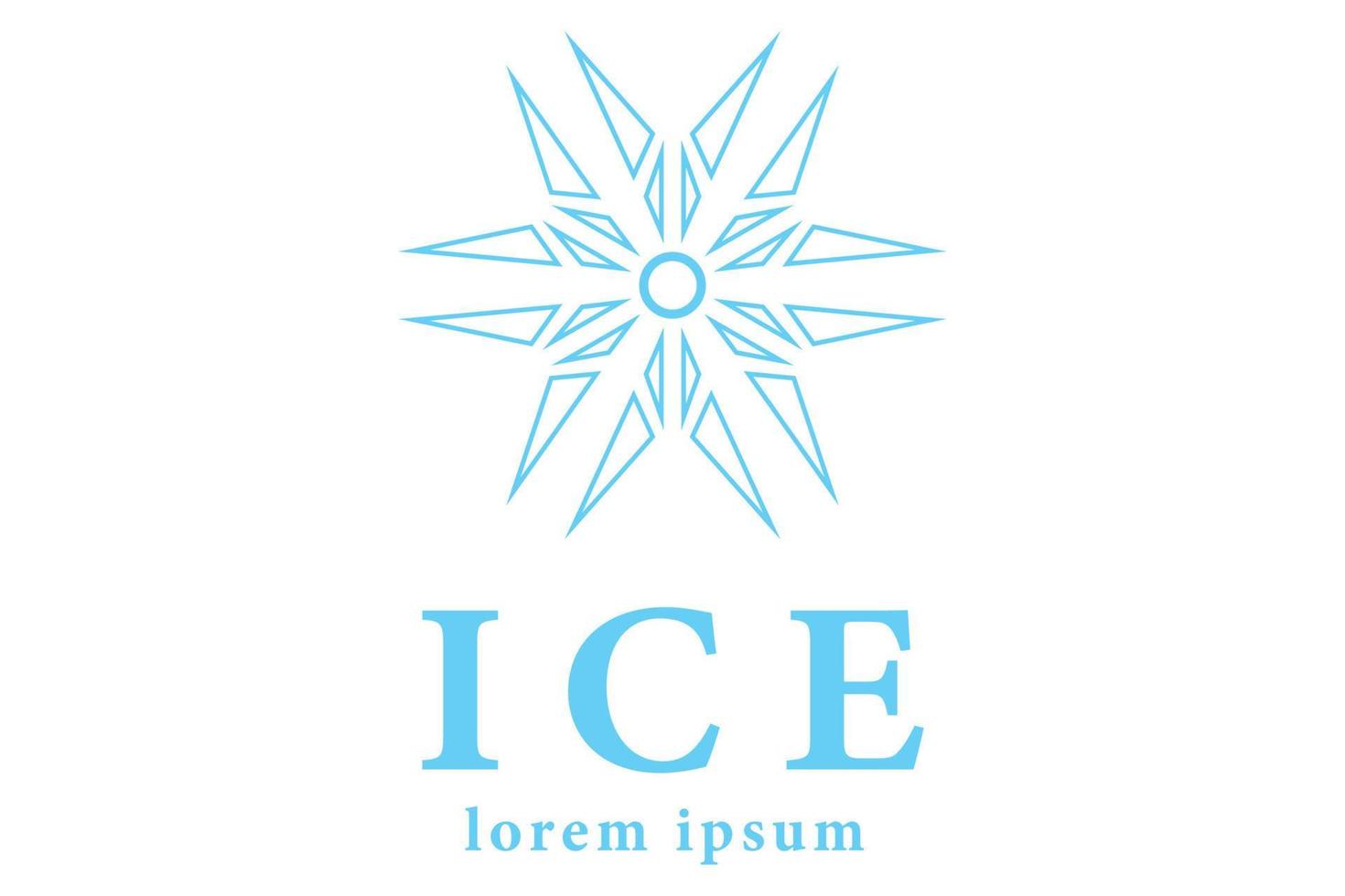 diseño de icono de logotipo de hielo de cristal vector