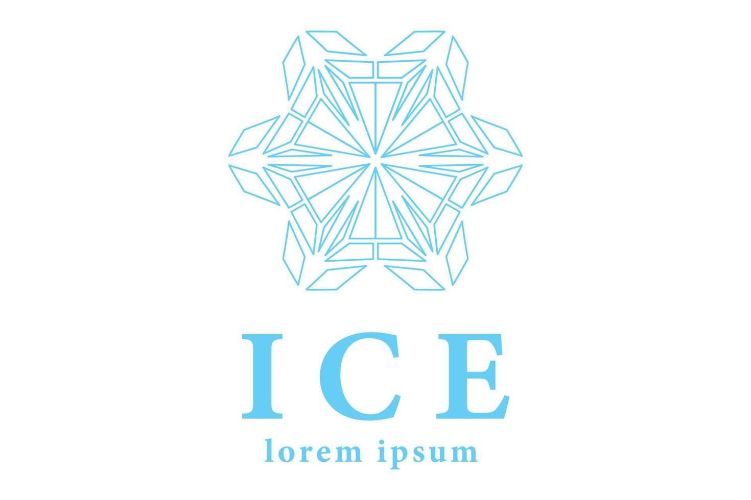 diseño de icono de logotipo de hielo de cristal vector