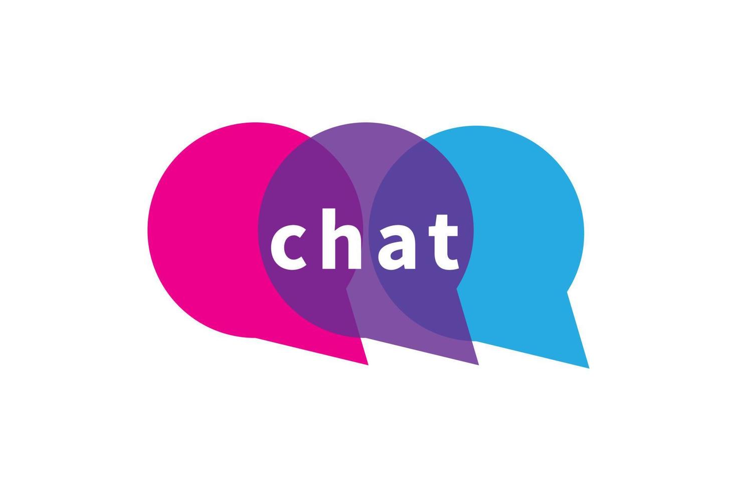 diseño de icono de logotipo de burbuja de chat vector