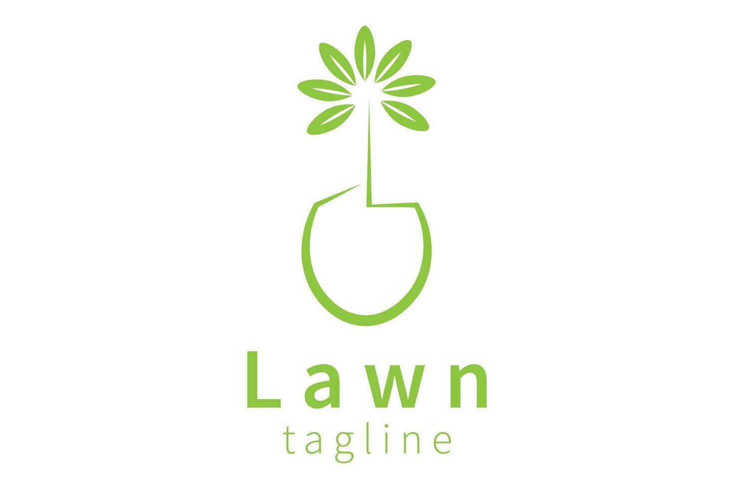 Gardener Lawn Care Logo Icon Design vector