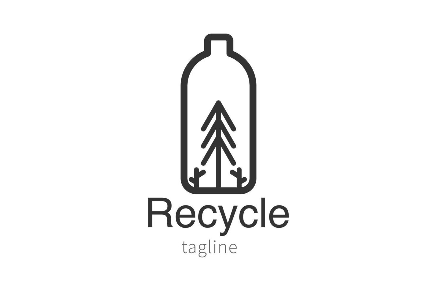 Recycle Organic Bottle Logo Icon Graphic Design vector