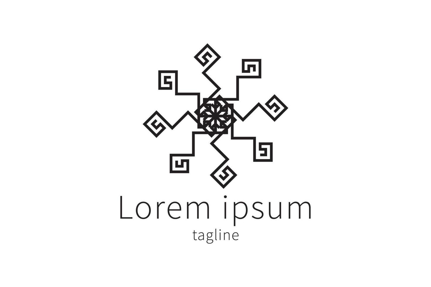 Abstract Geometric Logo Icon Design vector